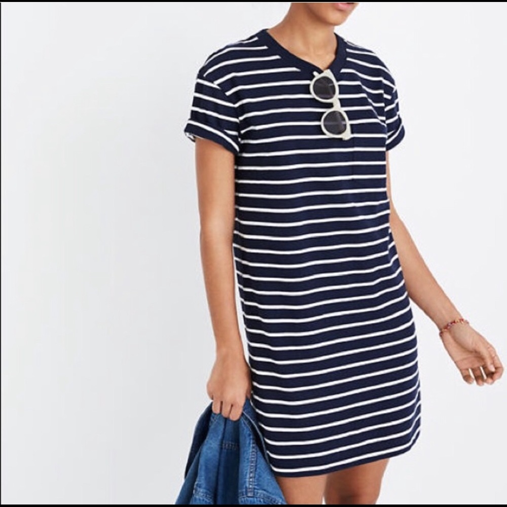 Madewell XS striped T-shirt dress
